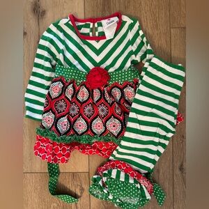 Festive Green and Red Kids Matching Set